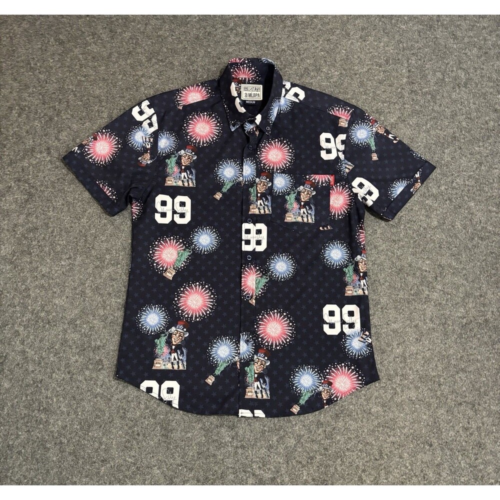 RSVLTS Aaron Judge Button Shirt Mens Size Medium MLB New York Yankees Uncle Slam